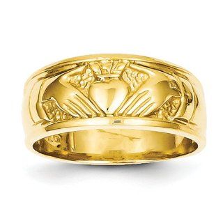 14k Polished Claddagh Ring, Best Quality Free Gift Box Satisfaction Guaranteed Jewelry