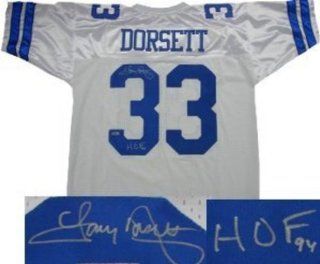Tony Dorsett Dallas Cowboys NFL Hand Signed Authentic White Jersey 