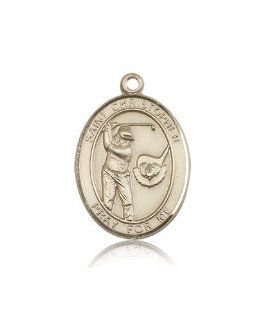 JewelsObsession's 14K Gold St. Christopher Golf Medal Jewels Obsession Jewelry