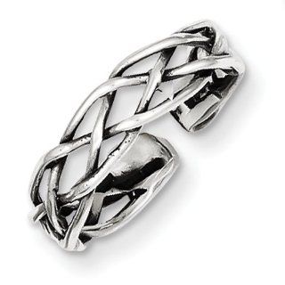 Sterling Silver Antiqued Toe Ring, Best Quality Free Gift Box Satisfaction Guaranteed Jewelry