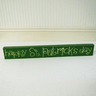Happy St. Patrick's Day Wooden Brick (22")   Decorative Signs