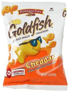 Pepperidge Farm Goldfish, Cheddar, 1.5 ounce bags (pack of 72)  Packaged Snack Crackers  Grocery & Gourmet Food