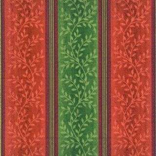 Ideal Home Range Luncheon Decorative Paper Napkins, Noblesse in Red and Green, 20 Count Kitchen & Dining