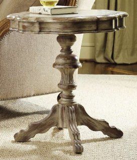 Hooker Furniture Sanctuary Round Pedestal Accent Table in Dune   End Tables