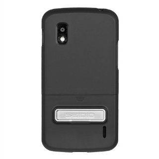 Seidio CSR3LGN4K BK SURFACE Case with Metal Kickstand for LG Nexus 4   1 Pack   Retail Packaging   Black Cell Phones & Accessories