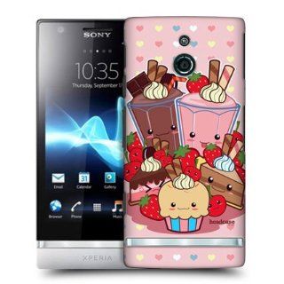 Head Case Designs Menu Kawaii Cakes And Shakes Hard Back Case Cover For Sony Xperia P LT22i Cell Phones & Accessories