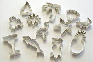 Summer Tropical Paradise Cookie Cutters   Set of 12  