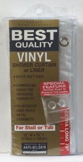 Ex cell Home Fashions Inc 04800 0899 961 Shower Liner 70x78 Frost Heavy Duty Shower Liner