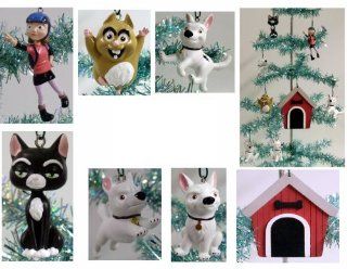 Set of 8 Bolt Christmas Tree Ornaments Featuring Bolt Dog House, Bolt, Penny, Mittens and Rhino The Hampster Ornaments Toys & Games