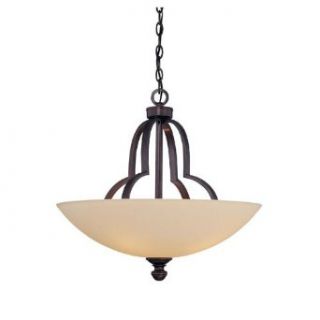 Savoy House 7P 963 4 13 Pendant with Amber Glass Shades, English Bronze Finish   Ceiling Pendant Fixtures  