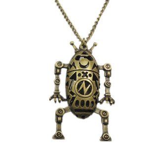 FP044 Cool Alien Robot Sweater Chain Necklace Pendant Bug Robot Necklace Jewelry