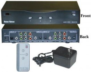 3 in / 1 Out, Component Video + Digital Audio + 3.5mm Stereo Active Selector with Remote Control Computers & Accessories