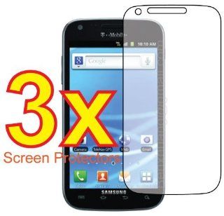 3x Samsung Galaxy S2 S 2 II T Mobile SGH T989 Premium Clear LCD Screen Protector Cover Guard Shield Protective Film Kit (3 Pieces) Cell Phones & Accessories