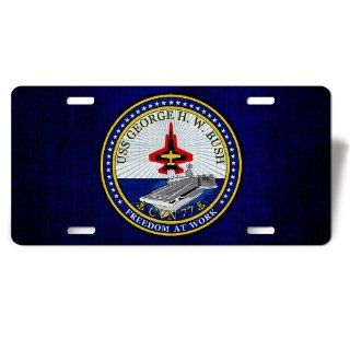 License Plate with U.S. Navy USS George H. W. Bush (CVN 77) emblem 