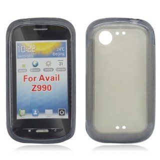 FOR ZTE AVAIL Z990 TRANSPARENT + BLACK SKIN Cell Phones & Accessories