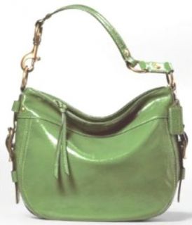 Coach Large Zoe Green Patent Leather Shoulder Bag   12735 Handbags Shoes