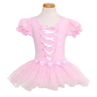 Little Girls Size 4 5 Pink Princess Leotard Tutu Dance Dress  Athletic Dance Dresses  Clothing