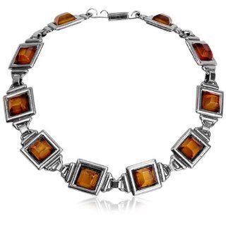 Honey Amber Sterling Silver Winning Humor Bracelet 7.5 Inches Link Bracelets Jewelry