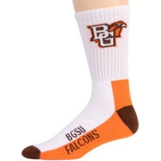 NCAA Bowling Green State Falcons Tri Color Team Logo Crew Socks Shoes