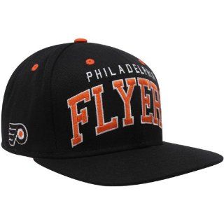 NHL Reebok Philadelphia Flyers Black Retro Arch Logo Snapback Adjustable Hat  Baseball Caps  Sports & Outdoors