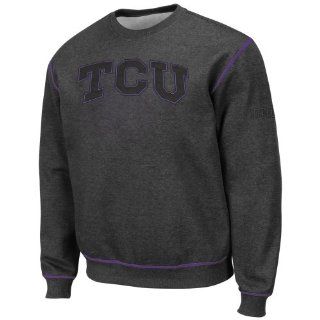 TCU Horned Frogs sweat shirt  TCU Horned Frogs Blackout Pullover Sweatshirt   Black  Sports Fan Sweatshirts  Sports & Outdoors