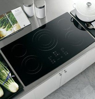 GE PP975BMBB Profile 36" Black Electric Smoothtop Cooktop Appliances