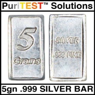 5gr Grain .999 Fine US Silver Bullion Bar Limited Edition Mint Jewelry