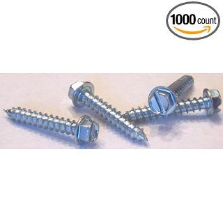 10 X 2 Self Tapping Screws Slotted / Hex Washer Head / Type A / 18 8 Stainless Steel / 1, 000 Pc. Carton Self Drilling Screws