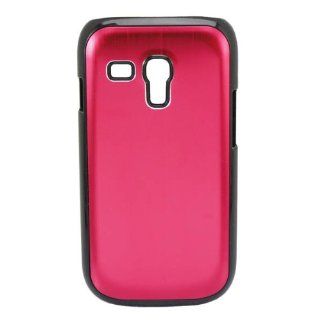 CellMACsTM Brushed Metal Snap On Hard Case for Samsung Galaxy S3 Mini i8190   Red Cell Phones & Accessories