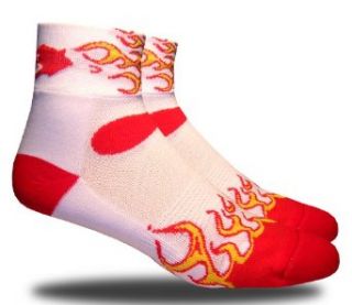 Rhino Socks SS, Flame Broiled, white/red, anklet sports socks Clothing