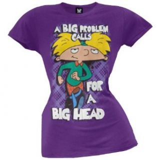 Hey Arnold   Big Head Juniors T Shirt Clothing