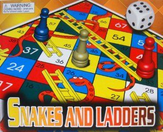 SNAKES and LADDERS GAME BOARD Toys & Games