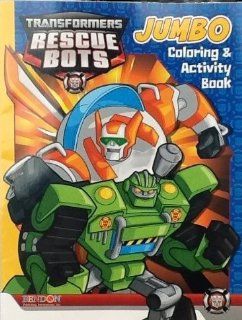 Transformers Rescue Bots Jumbo Coloring and Activity Book 64 Pages (Blue Cover) Toys & Games