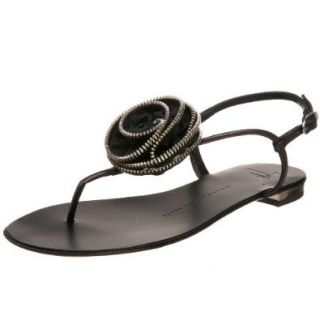 Giuseppe Zanotti Women's I90126 Flower Sandal, Nero, 35 EU (US Women's 5 M) Shoes