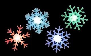 12 Icy Crystal B/O LED Lighted Snowflake Christmas Window Decorations   Seasonal Celebration Lighting
