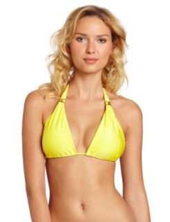 Vix Swimwear Women's Cozumel Solids Sliding Halter Bikini Top Yellow DD