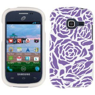 Samsung Galaxy Centura Splash Rose on White Phone Case Cover Cell Phones & Accessories