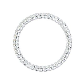 Beadalon 144 Piece 16 MM Twist Solid Ring, Nickel Free Silver Plate