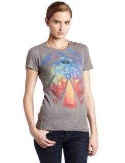 Bravado Juniors Muse Bleached Cover T Shirt, Gray, Small Clothing