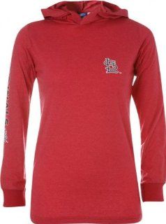 St. Louis Cardinals Women's Old School Knit Hooded Tee  Athletic T Shirts  Sports & Outdoors
