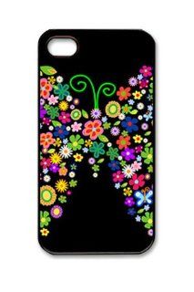 1thcase iphone4 case butterfly on black iphone4 cases Cell Phones & Accessories