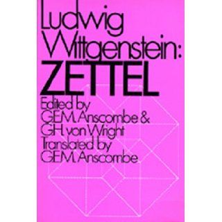 Zettel (English and German Edition) Ludwig Wittgenstein, G. E. M. Anscombe, G. H. von Wright 9780520016354 Books