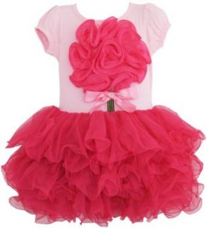 Girls Dress Tutu Tull Hot Pink Dancing Party Kids Clothes Size 3 7 Clothing
