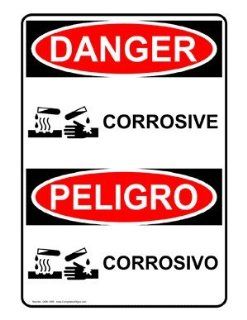 OSHA DANGER Corrosive Sign ODB 1985 Corrosive  Business And Store Signs 