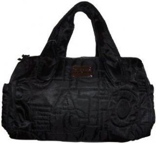 Women's Kenneth Cole Reaction Purse Handbag Satchel Logo Istics Nylon Black Clothing