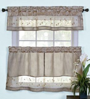 Fairfield Tair Pair, Semi Sheer, Taupe 58" x 36"   Curtains