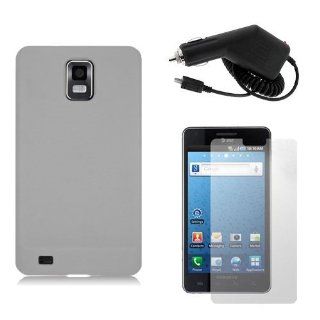 SAMSUNG INFUSE i997   CLEAR SOFT SILICONE SKIN CASE + CAR CHARGER CLA + CLEAR SCREEN PROTECTOR Cell Phones & Accessories