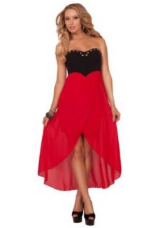 Edgy Strapless Padded Sweetheart Metal Studs Garter Straps Back High Lows Dress Hot From Hollywood Dress