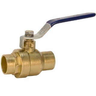 NIBCO NJ998H6 BRS Brass Ball Valve, Two Piece, Lever Handle, 1/2" Female Solder Cup Industrial Ball Valves