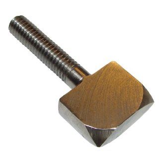 Stainless Steel Thumb Screw, Plain Finish, Flat Point, 1 3/4" Length, Fully Threaded, 1/2" 13 UNC Threads, Made in US